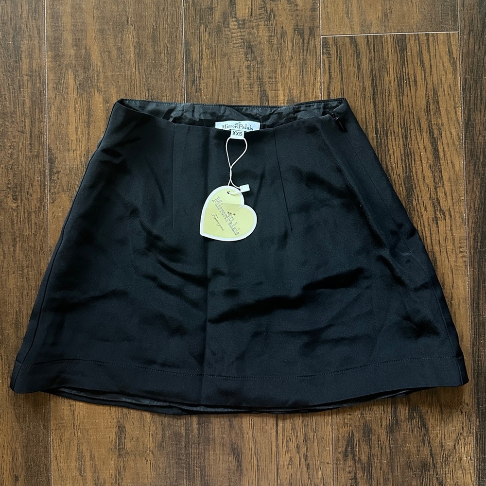 Mirror Palais High Waist Mini Skirt in Black